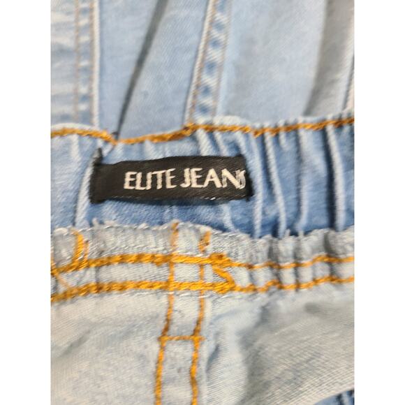 Elite jeans size 1x women's lightwash skinny jeans with elastic waistband - Picture 4 of 9